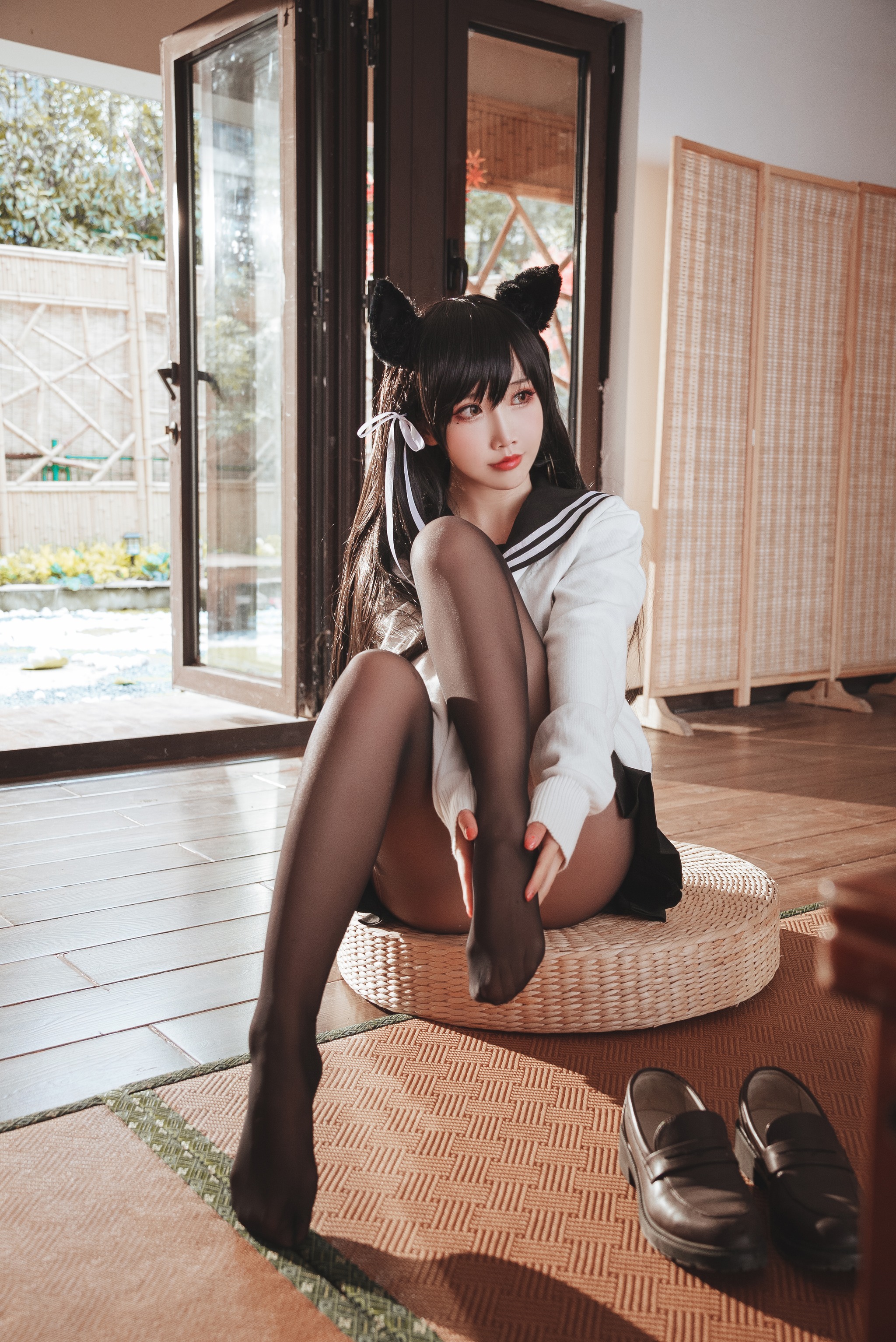 面饼仙儿 - NO.104 Coser面饼仙儿 爱宕JK2 [47P1V]-XikXak